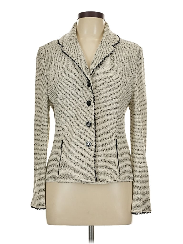 Pre-owned St. John Collection By Marie Gray Blazer Jacket In Ivory