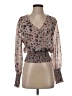 On The Road... Brown Long Sleeve Blouse Size S - photo 1