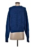 Free People Solid Blue Pullover Sweater Size S - photo 2