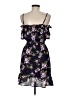 Express 100% Polyester Floral Purple Cocktail Dress Size M - photo 2