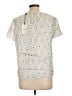 Theory 100% Silk Hearts Ivory Short Sleeve Silk Top Size L - photo 2
