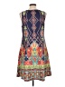 Unbranded Print Blue Casual Dress Size L - photo 2