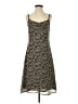 Old Navy 100% Polyester Animal Print Brown Casual Dress Size 4 - photo 1