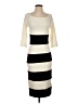 Bebe Stripes Ivory Casual Dress Size S - photo 1