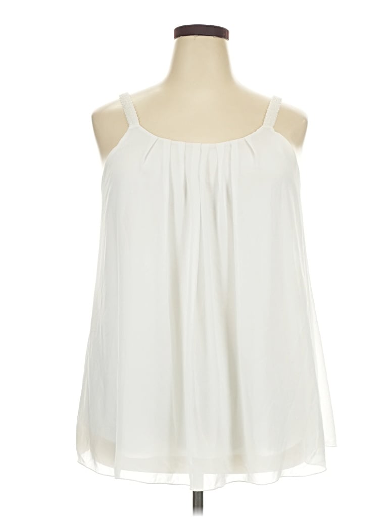 Pre-owned Mine Sleeveless Blouse In Ivory