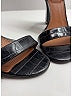 Givenchy Black Leather Croc Embossed Sandals Size EU 37 - photo 3