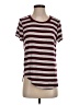 SO Stripes Burgundy Short Sleeve T-Shirt Size S - photo 1