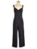 Intermix 100% Silk Hearts Black Jumpsuit Size 6 - photo 1
