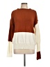 Unbranded 100% Acrylic Color Block Brown Pullover Sweater Size L - photo 1