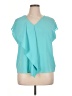 MICHAEL Michael Kors Teal Short Sleeve Blouse Size XL - photo 1