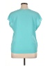 MICHAEL Michael Kors Teal Short Sleeve Blouse Size XL - photo 2