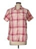 Eddie Bauer Plaid Pink Short Sleeve Blouse Size L - photo 1