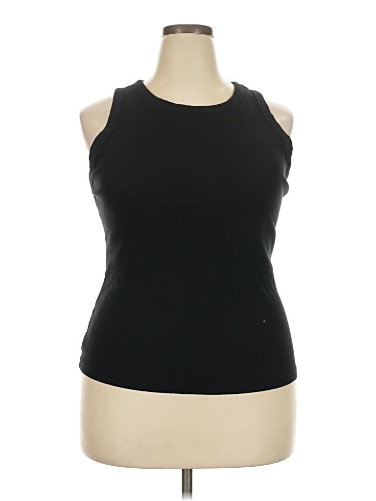 Pre-owned A New Day Tank Top Black Halter Neckline Tops