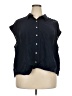 Old Navy Black Sleeveless Button-Down Shirt Size 3X - photo 1