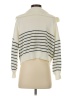Shein 100% Acrylic Stripes Ivory Pullover Sweater Size 4 - photo 2