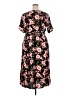 Cure 100% Rayon Floral Black Casual Dress Size XXL - photo 2