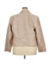 Talbots 100% Linen Chevron-herringbone Tan Blazer Size 18 - photo 2
