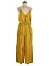 Lou & Grey Solid Yellow Jumpsuit Size M - photo 1