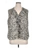 Dana Buchman 100% Silk Silver Sleeveless Silk Top Size 16 - photo 1