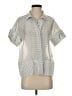 Worthington Silver Short Sleeve Blouse Size S - photo 1