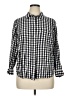 Levi's 100% Viscose Checkered-gingham Black 3/4 Sleeve Button-Down Shirt Size 1X - photo 1