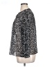 Banana Republic 100% Polyester Animal Print Silver Long Sleeve Blouse Size XL - photo 5