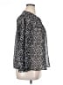 Banana Republic 100% Polyester Animal Print Silver Long Sleeve Blouse Size XL - photo 4