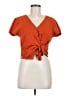 TeXTURE & THREAD Madewell 100% Cotton Orange Short Sleeve Top Size M - photo 1