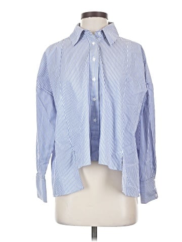 Zara Basic Long Sleeve Button-Down Shirt (view 1)