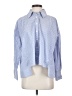 Zara Basic Stripes Blue Long Sleeve Button-Down Shirt Size S - photo 1