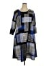 Lane Bryant 100% Polyester Plaid Blue Casual Dress Size 18/20 - photo 1