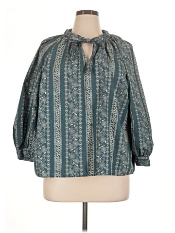 a.n.a. A New Approach 3/4 Sleeve Blouse (view 1)