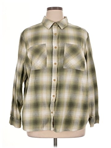 a.n.a. A New Approach Long Sleeve Button-Down Shirt (view 1)