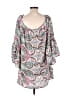 Elan 100% Polyester Gray 3/4 Sleeve Blouse Size L - photo 2