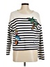 J.Crew 100% Cotton Stripes Ivory Pullover Sweater Size M - photo 1