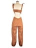 Tularosa Solid Brown Jumpsuit Size S - photo 2