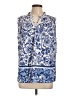 Apt. 9 Paisley Blue Sleeveless Button-Down Shirt Size L (estimated) - photo 1