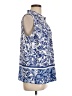Apt. 9 Paisley Blue Sleeveless Button-Down Shirt Size L (estimated) - photo 4
