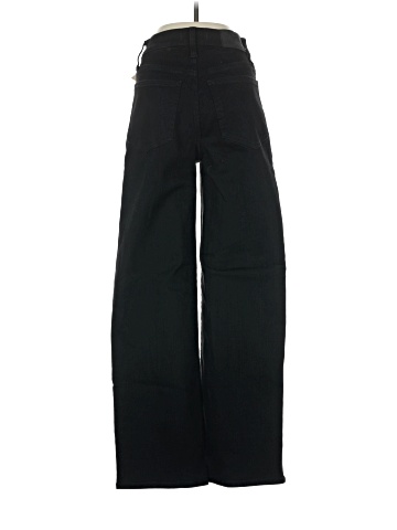 Madewell The Perfect Vintage Wide-Leg Jean in Black Rinse Wash (view 2)