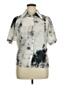 Unbranded 100% Polyester Tie-dye Gray Short Sleeve Blouse Size XL - photo 1