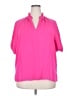 CeCe 100% Polyester Pink Short Sleeve Blouse Size XXL - photo 1