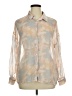 DAZY 100% Polyester Print Tan Long Sleeve Blouse Size XL - photo 1