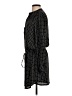dalia 100% Polyester Houndstooth Black Casual Dress Size 4 - photo 5