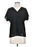 DKNY 100% Polyester Black Short Sleeve Blouse Size XS - photo 1