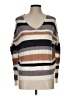 Love Tree 100% Acrylic Stripes Brown Pullover Sweater Size L - photo 1