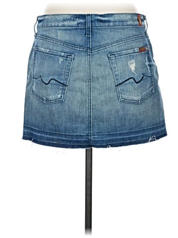 7 For All Mankind Denim Skirt (view 2)