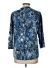 Faded Glory Animal Print Blue 3/4 Sleeve Blouse Size L - photo 2