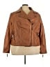 Max Studio 100% Polyurethane Brown Jacket Size 3X - photo 1