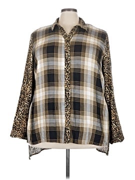 Cato 3/4 Sleeve Button-Down Shirt (view 1)