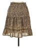 Potter's Pot 100% Polyester Animal Print Gold Casual Skirt Size S - photo 2